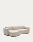 Divano modulare Neom 3 posti chaise longue destra/sinistra beige 263 cm