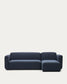 Divano modulare Neom 3 posti chaise longue destra/sinistra blu 263 cm