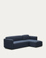 Divano modulare Neom 3 posti chaise longue destra/sinistra blu 263 cm