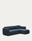 Divano modulare Neom 3 posti chaise longue destra/sinistra blu 263 cm