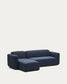 Divano modulare Neom 3 posti chaise longue destra/sinistra blu 263 cm