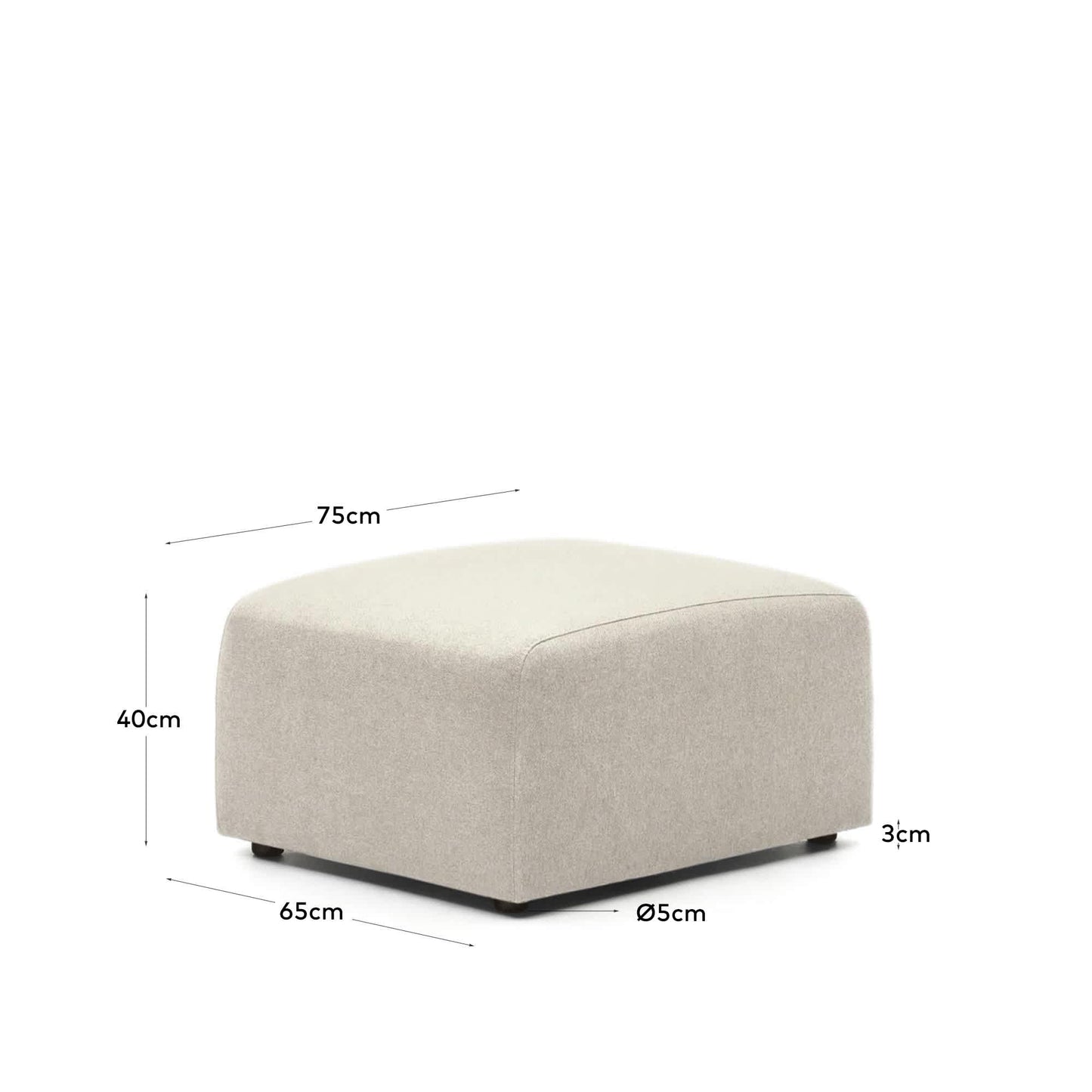 Poggiapiedi Neom beige 75 x 64 cm