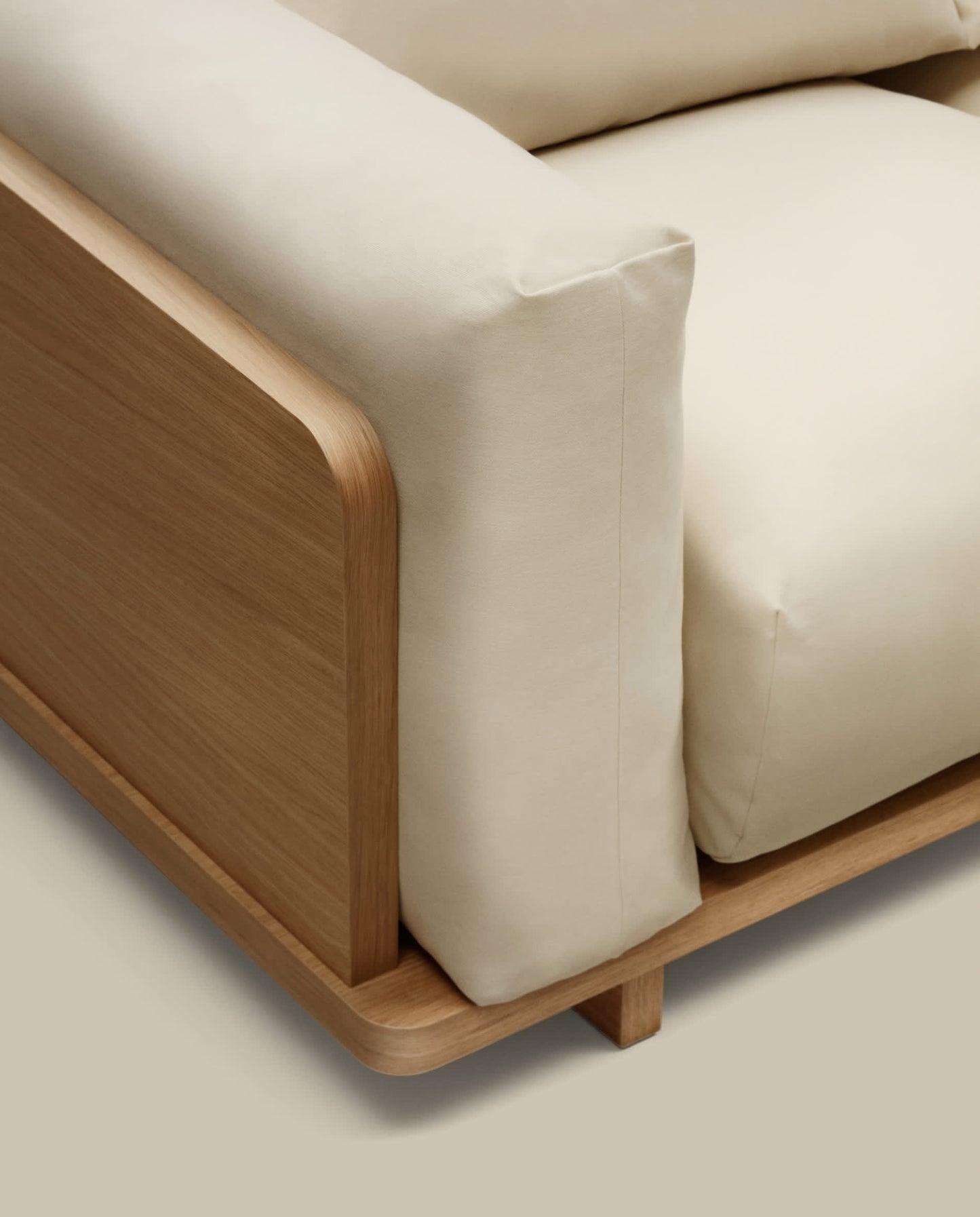 Divano Oaq 3 posti beige 225 cm