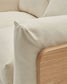 Divano Oaq 3 posti beige 225 cm