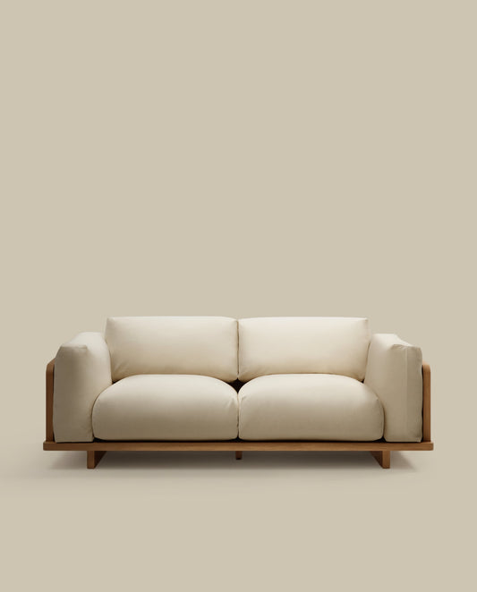 Divano Oaq 3 posti beige 225 cm