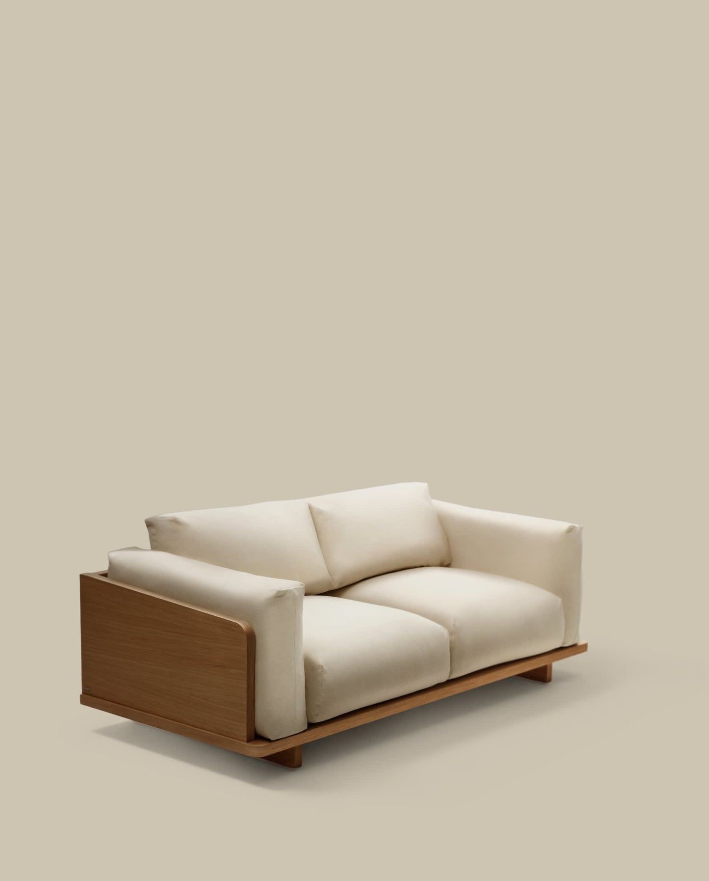 Divano Oaq 3 posti beige 225 cm