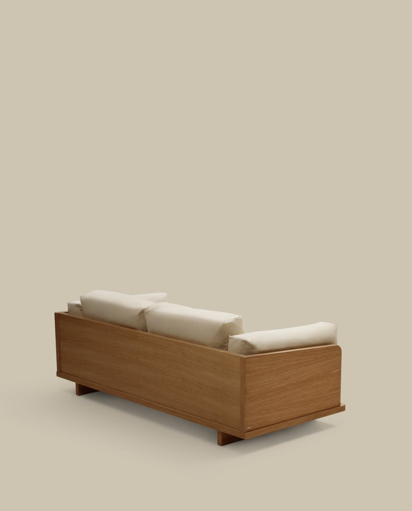 Divano Oaq 3 posti beige 225 cm