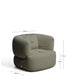 Poltrona Martina con cuscino in ciniglia verde FSC Mix Credit
