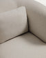 Poltrona girevole Martina con cuscino in ciniglia color pietra FSC Mix Credit