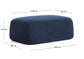Poggiapiedi Martina in bouclé blu navy 123 x 85 cm