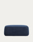 Poggiapiedi Martina in bouclé blu navy 123 x 85 cm