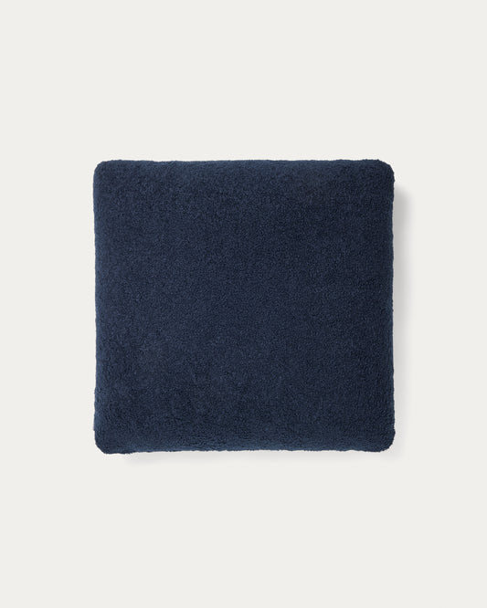 Cuscino Martina in bouclé blu navy 52 x 52 cm
