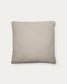 Cuscino Martina in ciniglia color pietra 52 x 52 cm