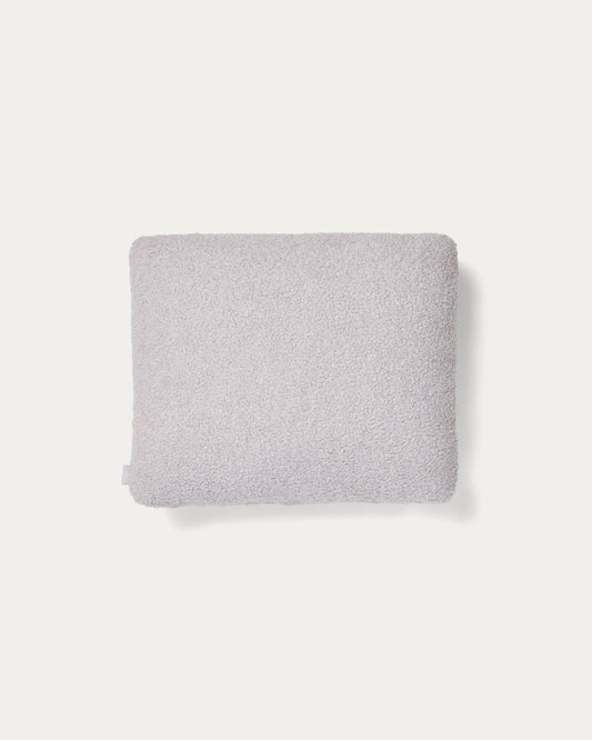 Cuscino Martina in bouclé grigio 47 x 36 cm