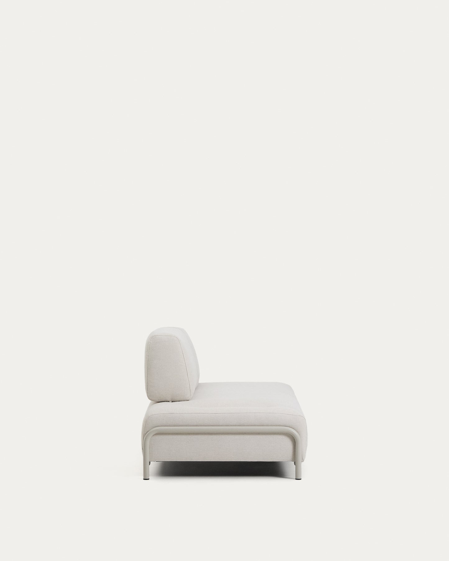 Divano Compo 2 posti in ciniglia écru con struttura metallica beige 200 cm