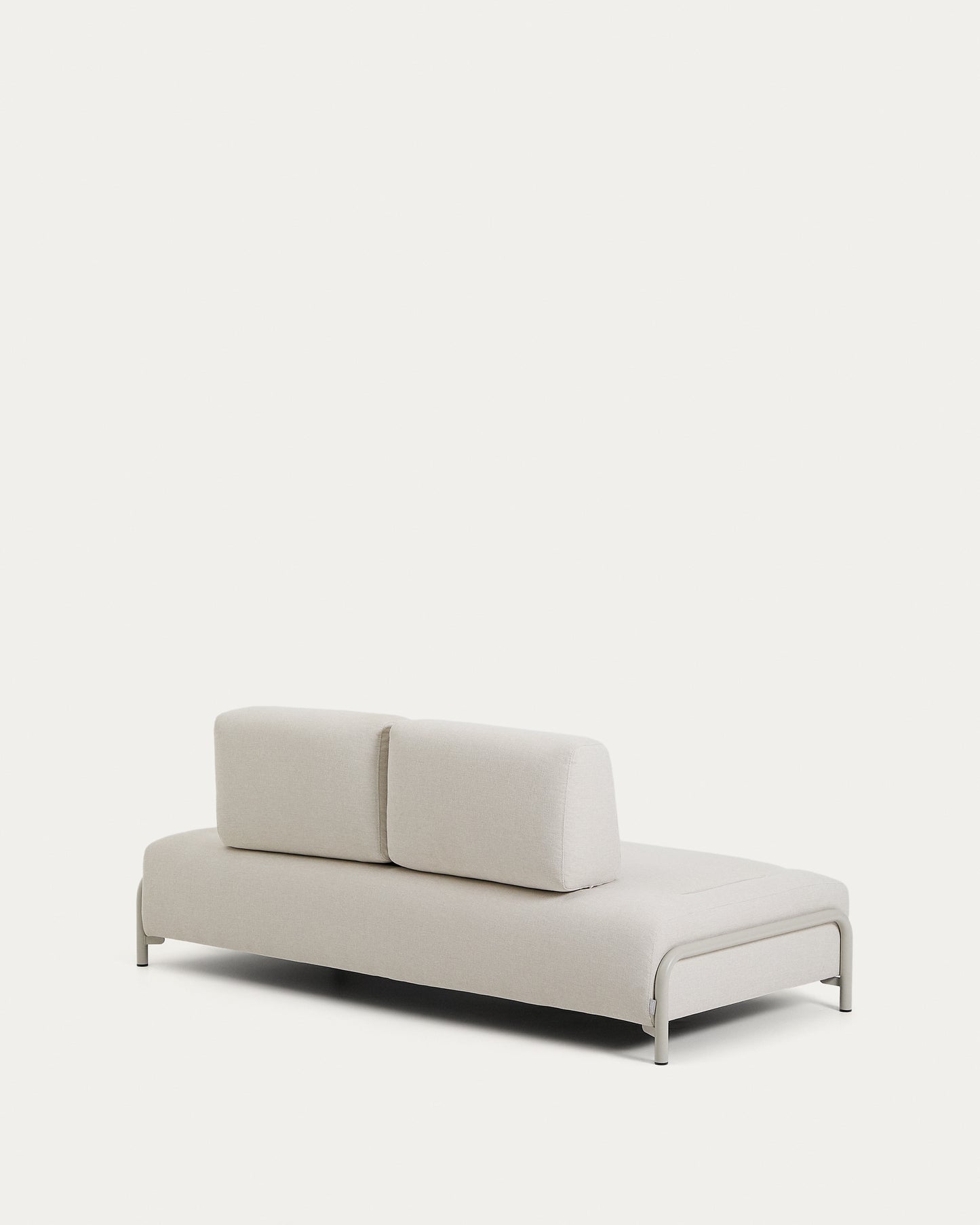 Divano Compo 2 posti in ciniglia écru con struttura metallica beige 200 cm