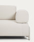 Divano Compo 2 posti in ciniglia écru e struttura in metallo beige 200 cm