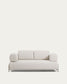 Divano Compo 2 posti in ciniglia écru e struttura in metallo beige 200 cm