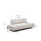 Modulo Compo 3 posti in ciniglia beige e telaio metallico beige 232 cm