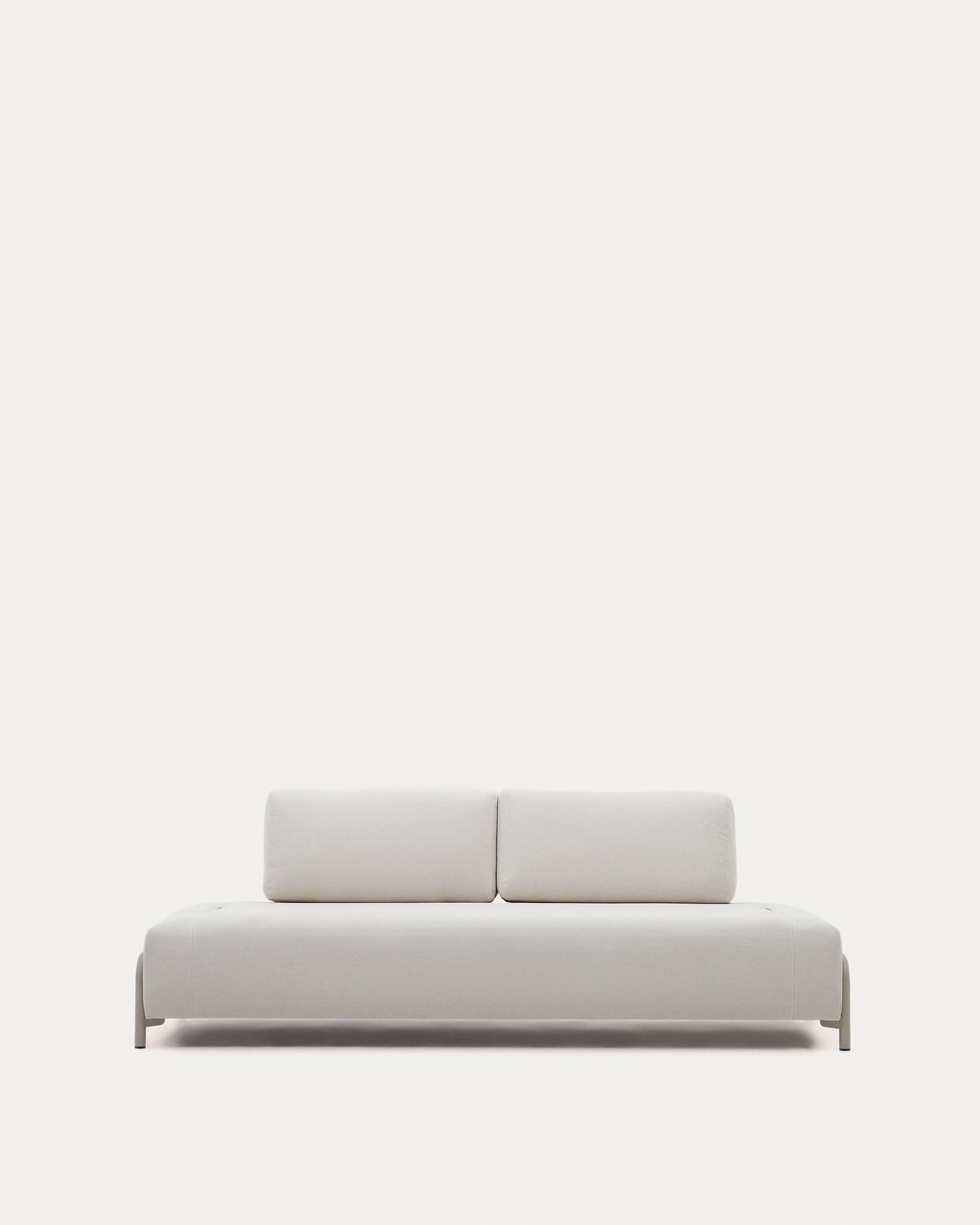 Modulo Compo 3 posti in ciniglia beige e telaio metallico beige 232 cm