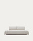 Modulo Compo 3 posti in ciniglia beige e telaio metallico beige 232 cm