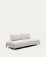 Modulo Compo 3 posti in ciniglia beige e telaio metallico beige 232 cm