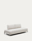 Modulo Compo 3 posti in ciniglia beige e telaio metallico beige 232 cm