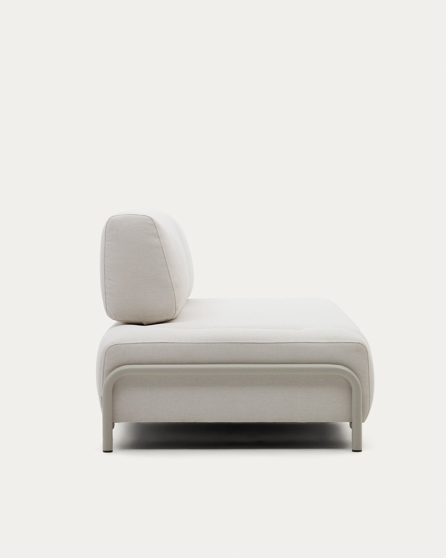 Modulo Compo 3 posti in ciniglia beige e telaio metallico beige 232 cm