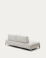 Modulo Compo 3 posti in ciniglia beige e telaio metallico beige 232 cm