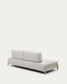 Modulo Compo 3 posti in ciniglia beige e telaio metallico beige 232 cm