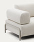 Divano Compo 3 posti in ciniglia beige e telaio metallico beige 232 cm
