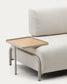 Vassoio grande Compo impiallacciato in rovere con finitura naturale e telaio metallico beige