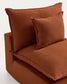 Poltrona sfoderabile Anarela in 100% lino terracotta 90 cm FSC Mix Credit