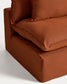 Poltrona sfoderabile Anarela in 100% lino terracotta 90 cm FSC Mix Credit