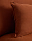 Poltrona sfoderabile Anarela in 100% lino terracotta 90 cm FSC Mix Credit