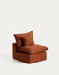 Poltrona sfoderabile Anarela in 100% lino terracotta 90 cm FSC Mix Credit