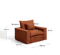 Poltrona sfoderabile Anarela in 100% lino terracotta 130 cm FSC Mix Credit