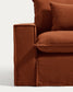 Poltrona sfoderabile Anarela in 100% lino terracotta 130 cm FSC Mix Credit