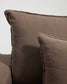 Poltrona sfoderabile Anarela in 100% lino tortora 130 cm FSC Mix Credit