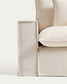 Poltrona sfoderabile Anarela in lino e viscosa beige 130 cm FSC Mix Credit