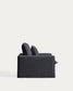 Poltrona sfoderabile Anarela in lino e viscosa grigio scuro 130 cm FSC Mix Credit
