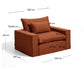 Poltrona sfoderabile Anarela in 100% lino terracotta 150 cm FSC Mix Credit