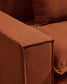 Poltrona sfoderabile Anarela in 100% lino terracotta 150 cm FSC Mix Credit