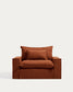Poltrona sfoderabile Anarela in 100% lino terracotta 150 cm FSC Mix Credit