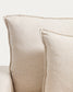 Poltrona sfoderabile Anarela in lino e viscosa beige 150 cm FSC Mix Credit