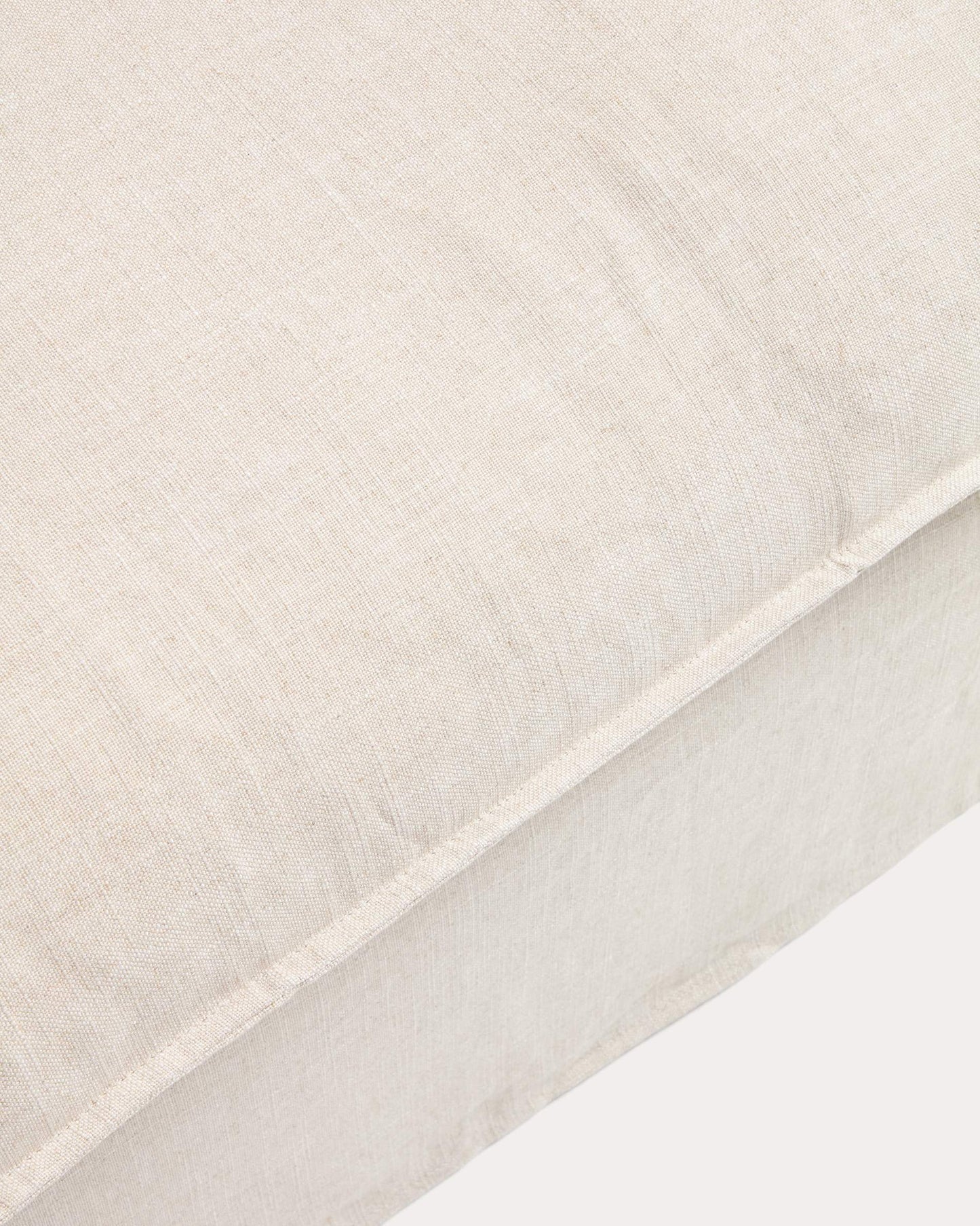 Poltrona sfoderabile Anarela in lino e viscosa beige 150 cm FSC Mix Credit
