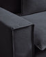 Poltrona sfoderabile Anarela in lino e viscosa grigio scuro 150 cm FSC Mix Credit