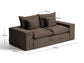 Divano sfoderabile Anarela 2 posti in 100% lino tortora 240 cm FSC Mix Credit