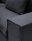 Divano sfoderabile Anarela 2 posti in lino e viscosa grigio scuro 240 cm FSC Mix Credit