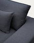 Divano sfoderabile Anarela 2 posti in lino e viscosa grigio scuro 240 cm FSC Mix Credit